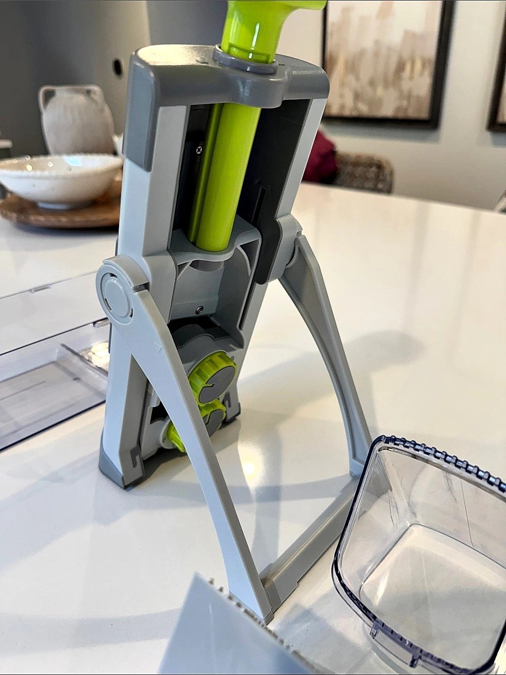 Pampered Chef Rapid-Prep Mandoline Gray & Green Vegetable Slicer